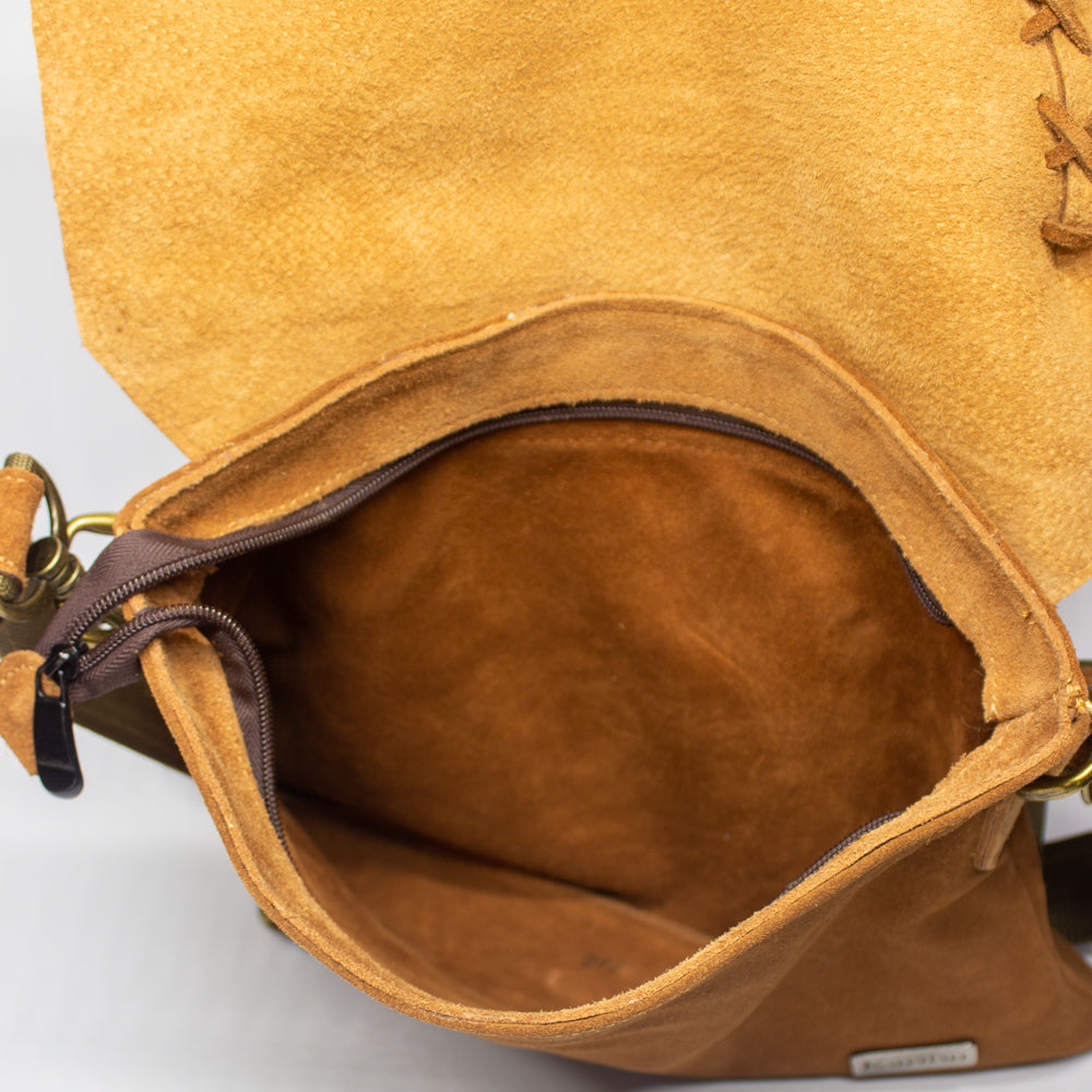 Caramel Brown Braided Wallet