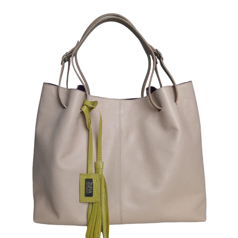 Adelle nude women's leather bag