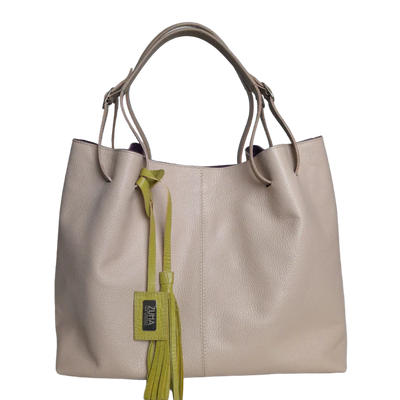 Adelle nude women's leather bag