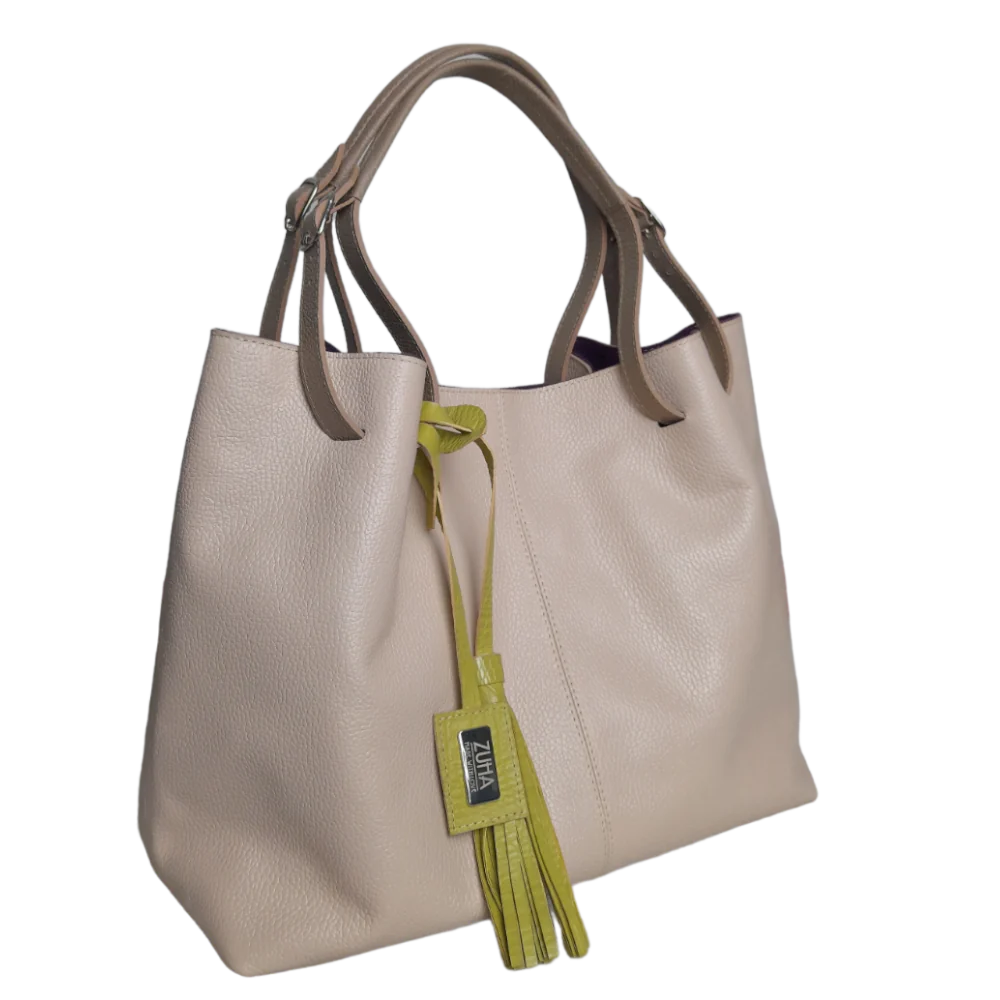 Adelle nude women's leather bag