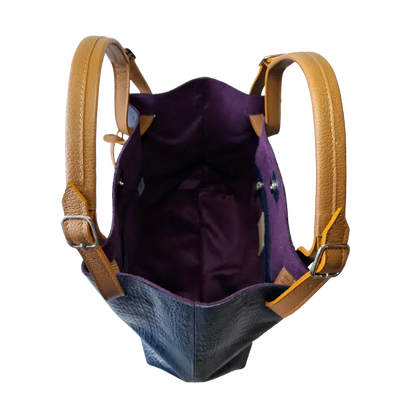 Adelle Reptile Dark Blue Women's Leather Handbag