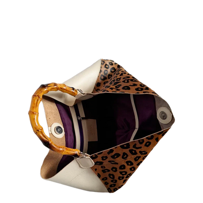 Claire Jaguar women's leather bag with talc