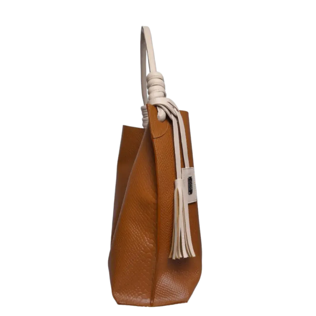Fernanda Anaconda Honey Women's Leather Handbag