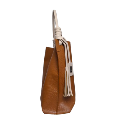 Fernanda Anaconda Honey Women's Leather Handbag
