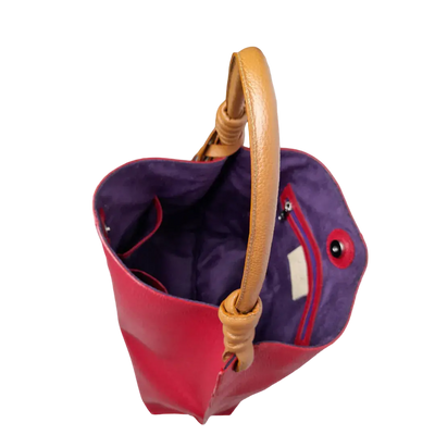 Fernanda red leather bag for women