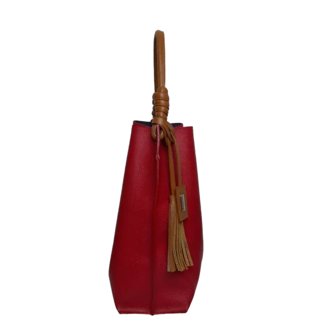 Fernanda red leather bag for women