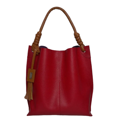 Fernanda red leather bag for women