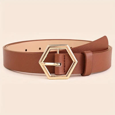 Fine line – classic women's belt made of genuine leather