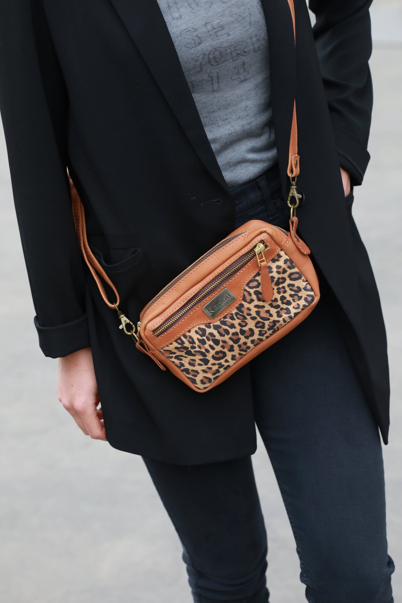 Agustina Cafe Wallet with Animal Print