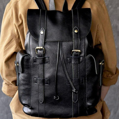 Backpack Large Capacity Leather Bag