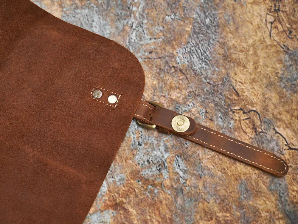 Rugged Genuine Leather Travel Backpack | Brown Large Capacity Daypack