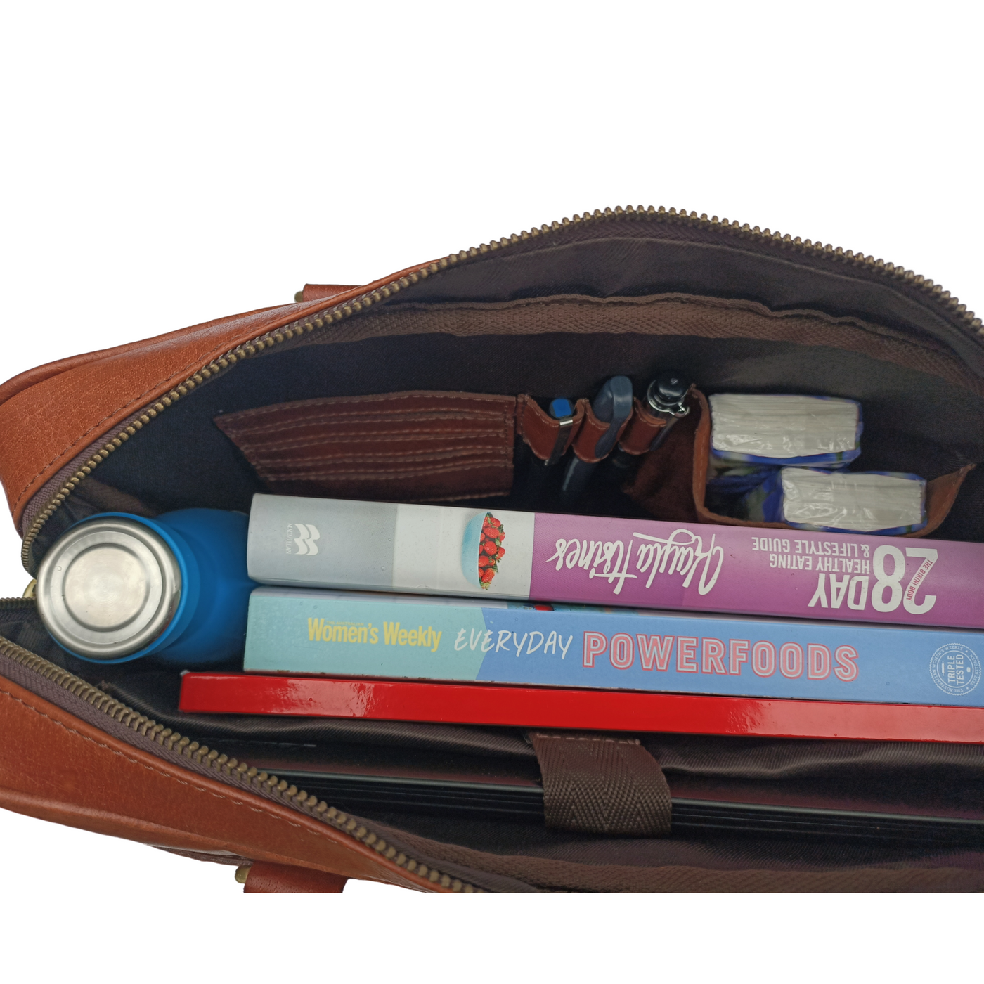 Light Brown Leather Laptop Bag