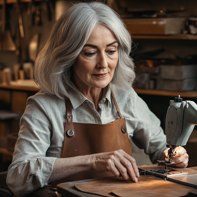 Emilia’s spacious retro-style shoulder bag